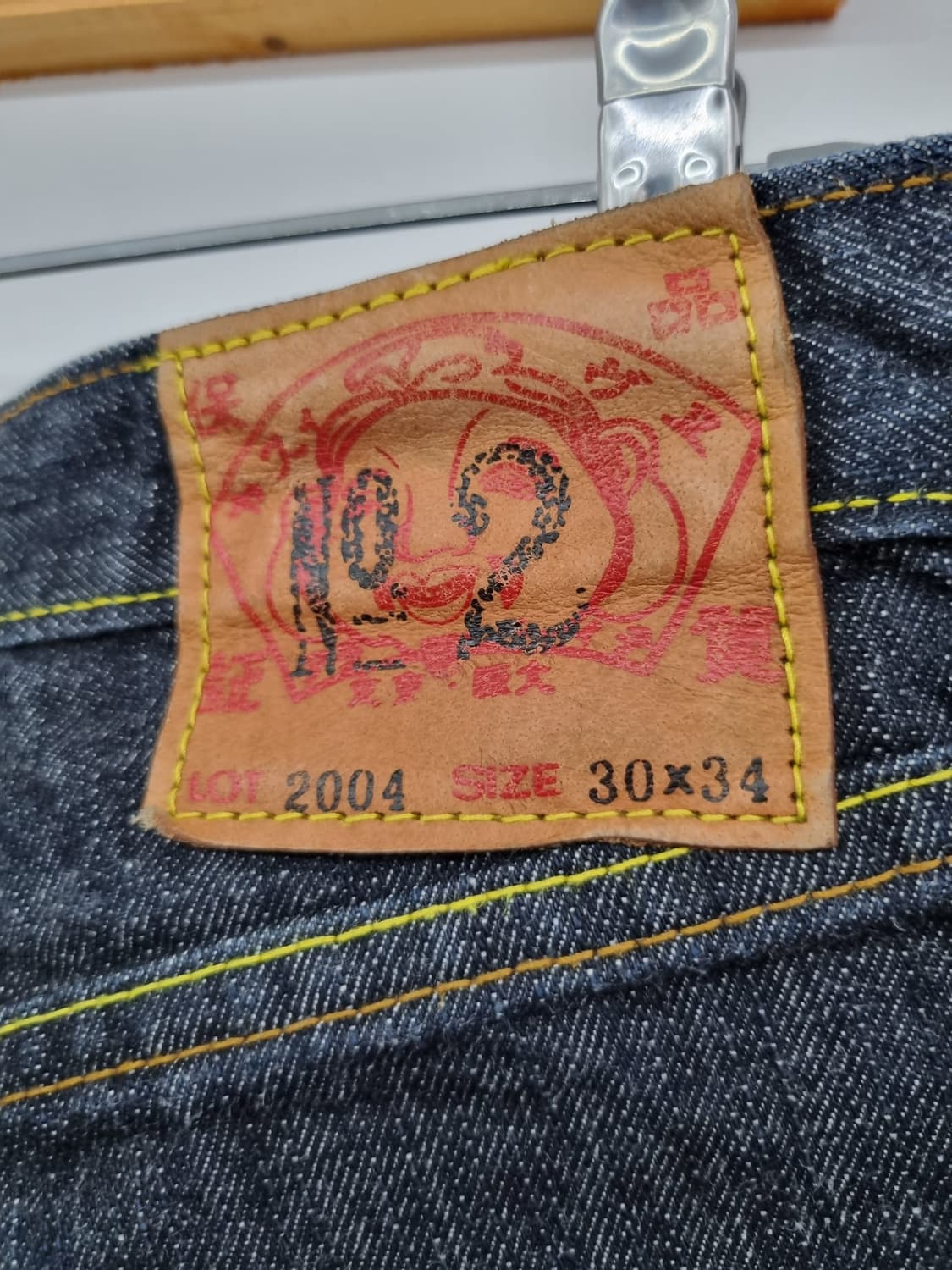 에비수 재팬 Lot.2004 빅로고 자수 데님 팬츠 상품이미지3