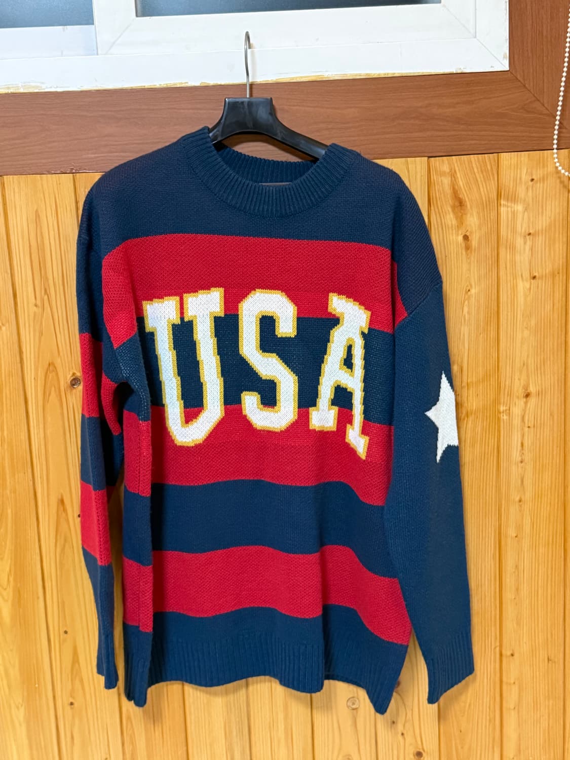 빈티지 니트 usa 로고 L-XL 사이즈 상품이미지1