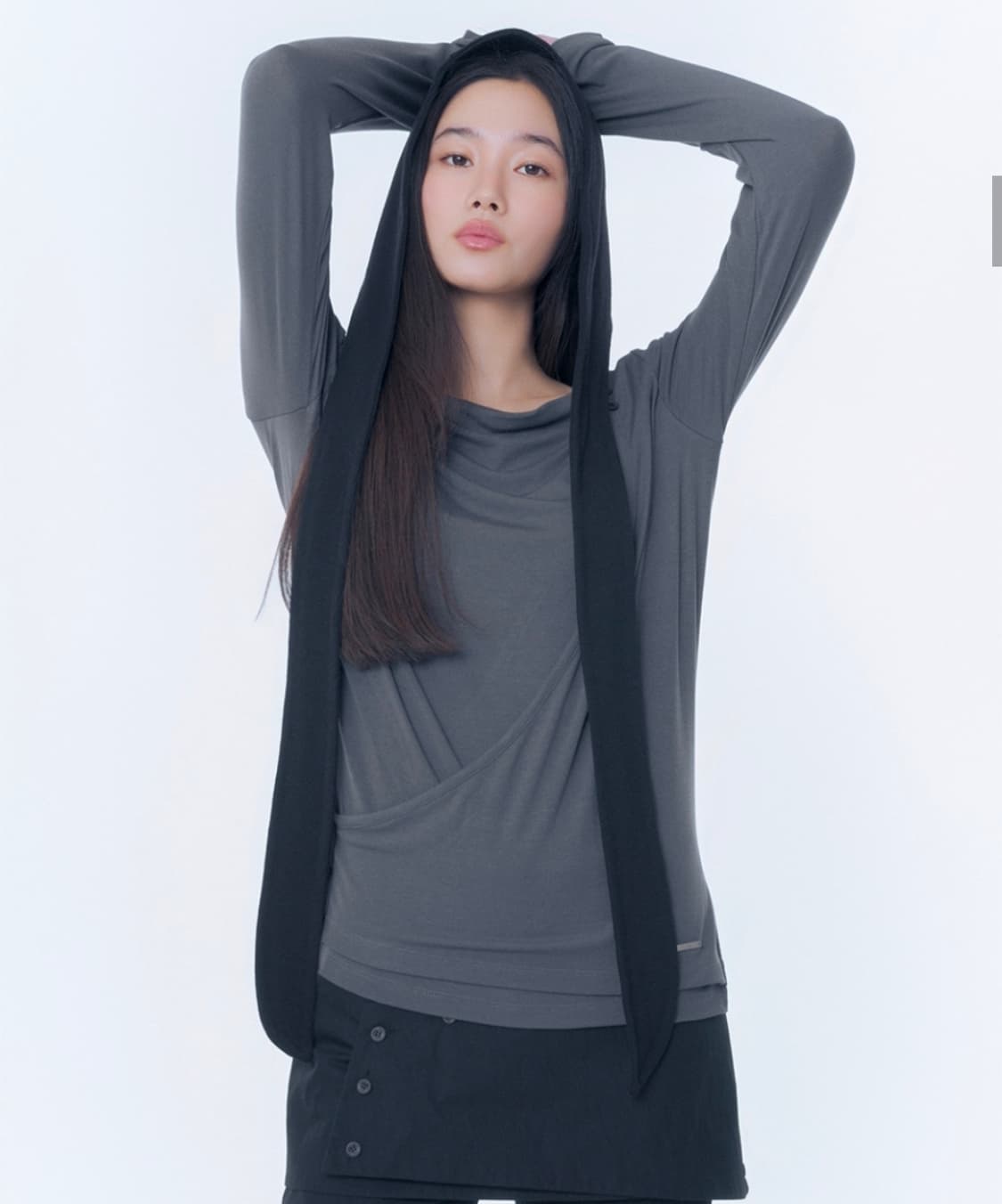 미세키서울 슬라우치 이어플랩 비니 블랙 상품이미지1