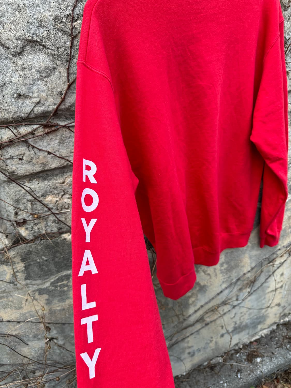 챔피온 빈티지 자수 팔 프린팅 스웻 셔츠 맨투맨 레드 L 상품이미지3