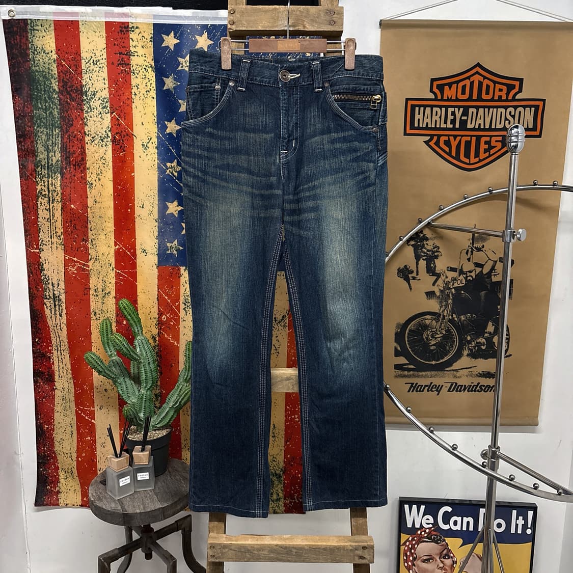 00s 에드윈 415XVS 익스클루시브 워싱 데님팬츠 백스트랩 N664 상품이미지1