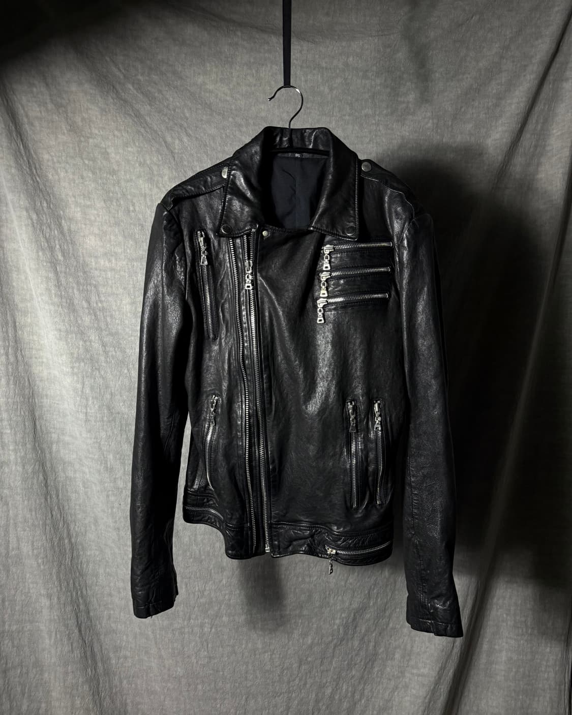 Multi Zip Asymmetric Lambskin Jacket  상품이미지2