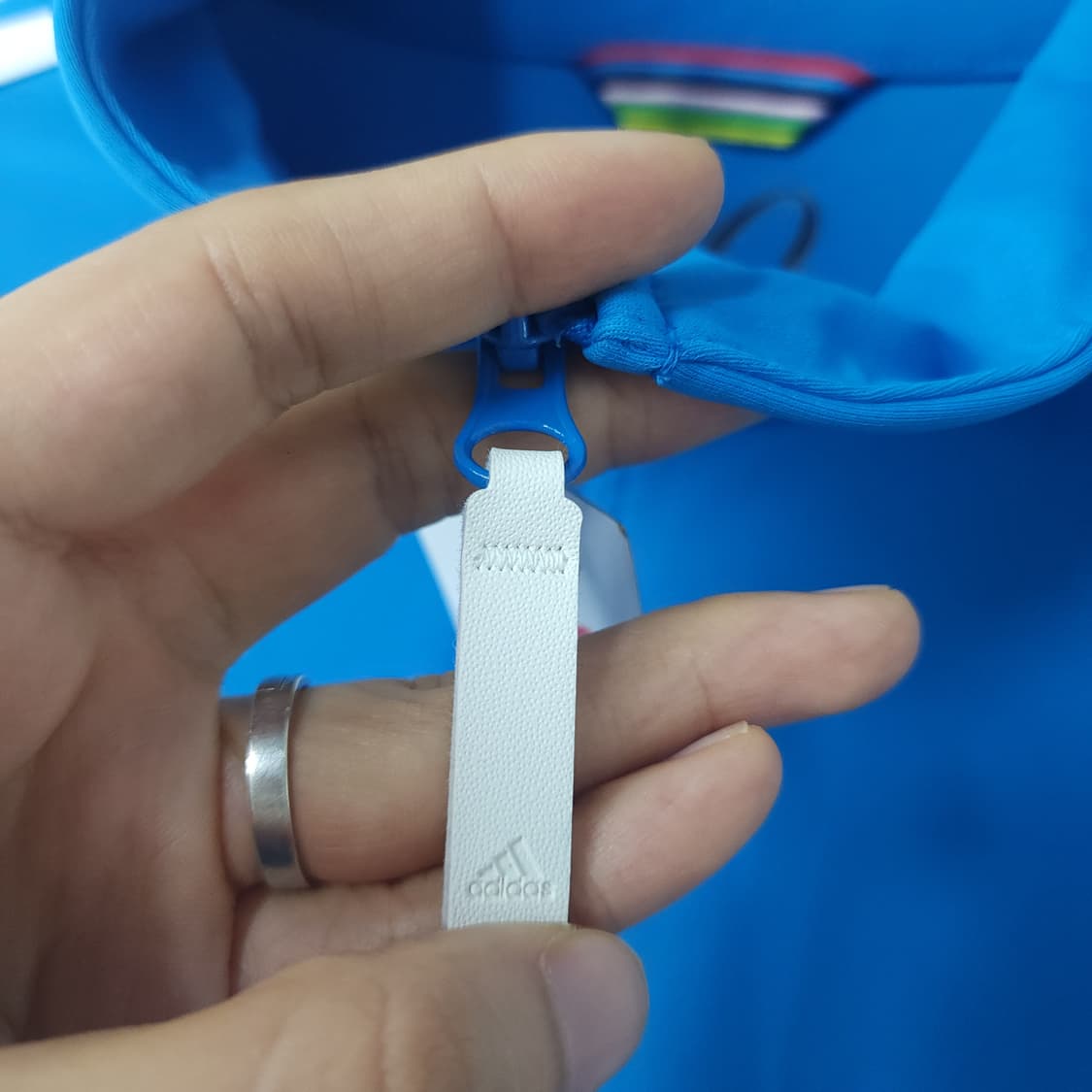 남여M-L/ 아디다스 / 져지 집업 블루 상품이미지3