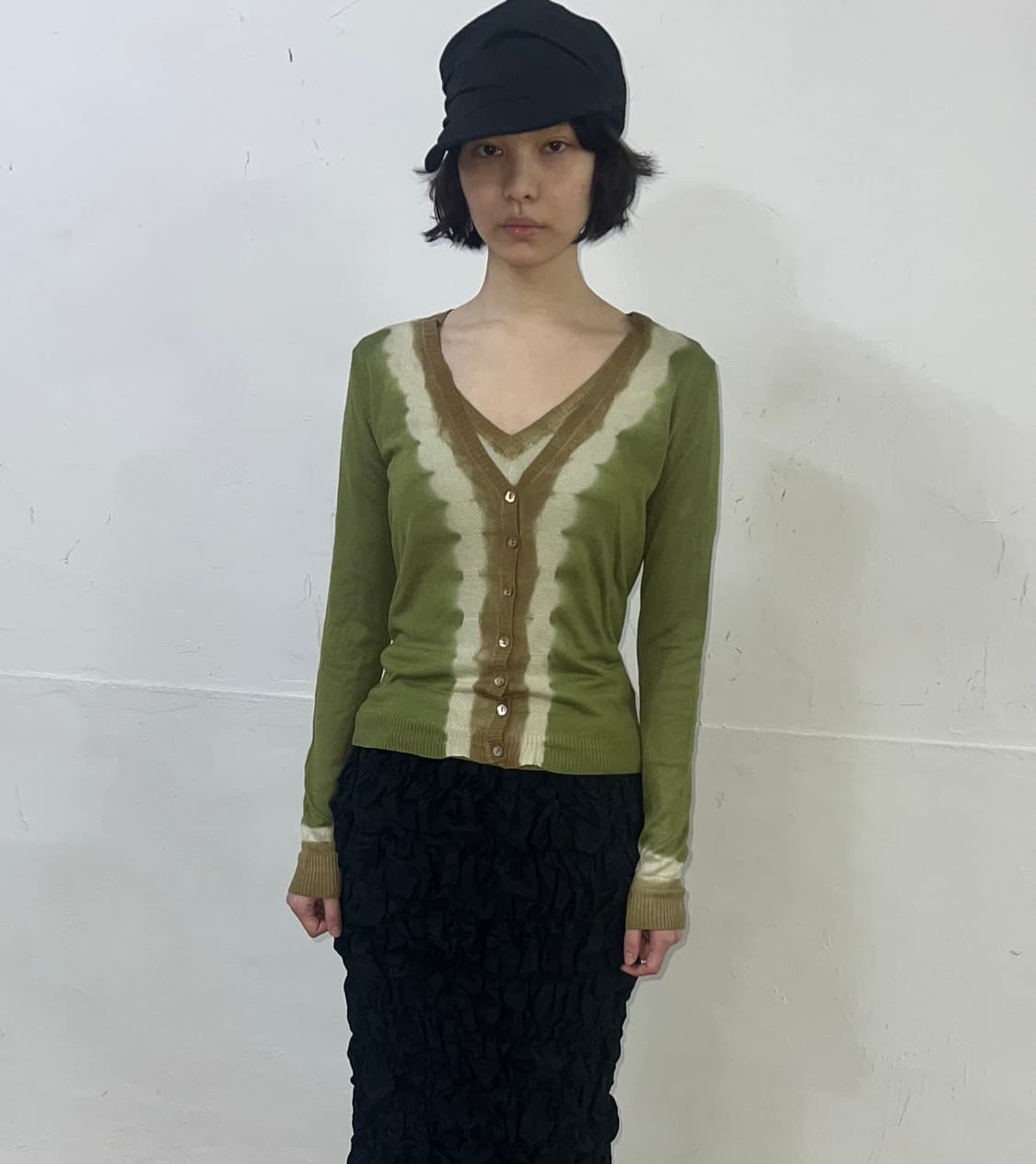 MaxMara막스마라 타이다이 브이넥 니트 가디건 세트 상품이미지1