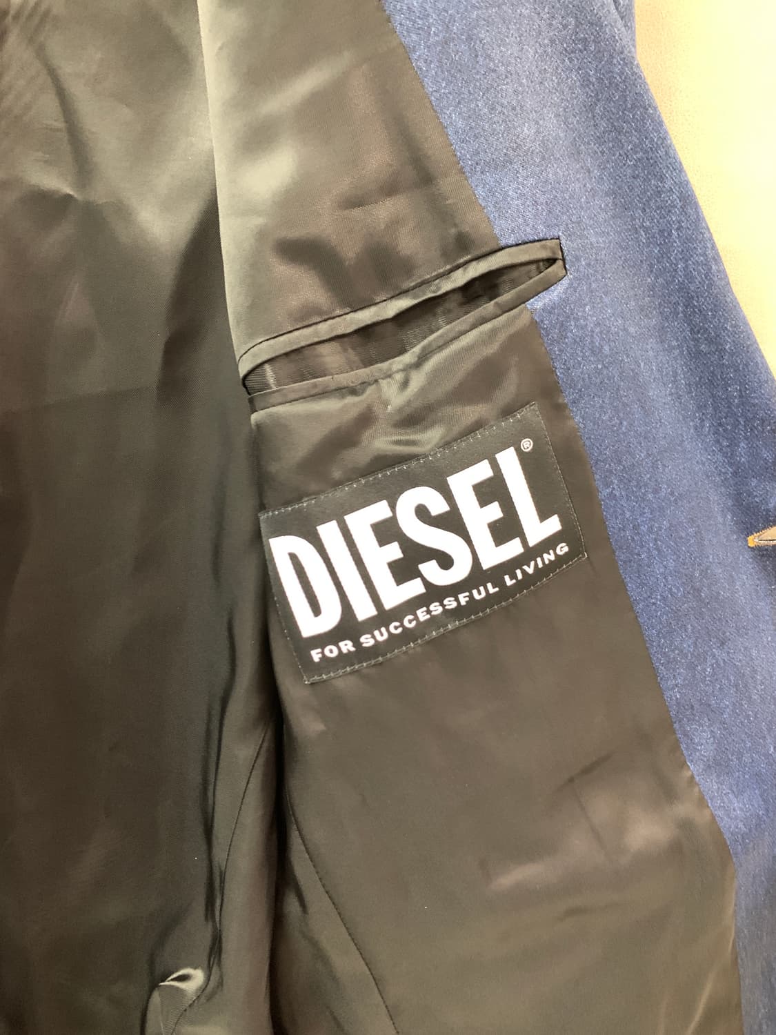 디젤 남성 블루 레이온 자켓 상품이미지7