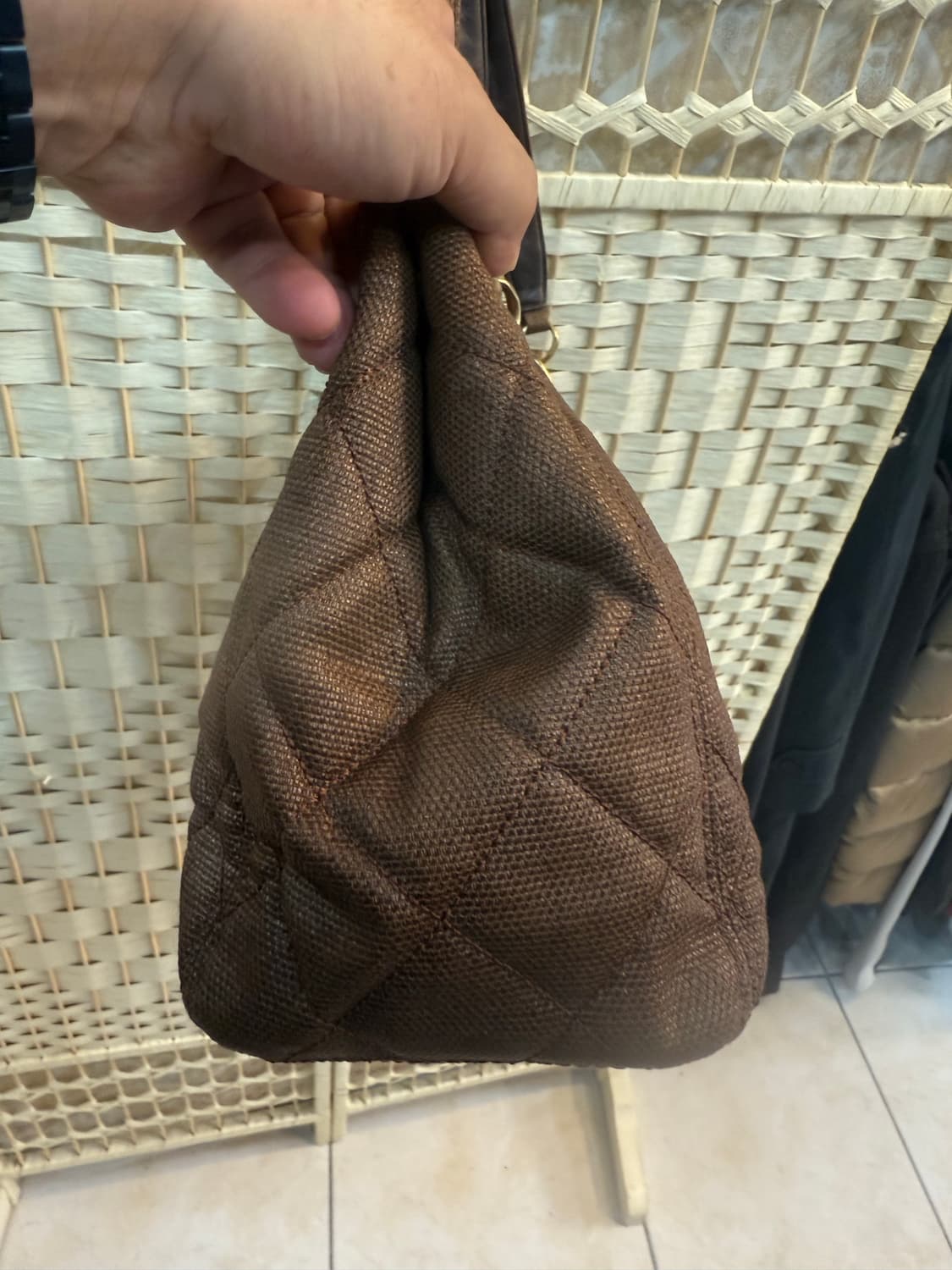 정품 샤넬 패브릭 쇼퍼백 팝니다 상품이미지5