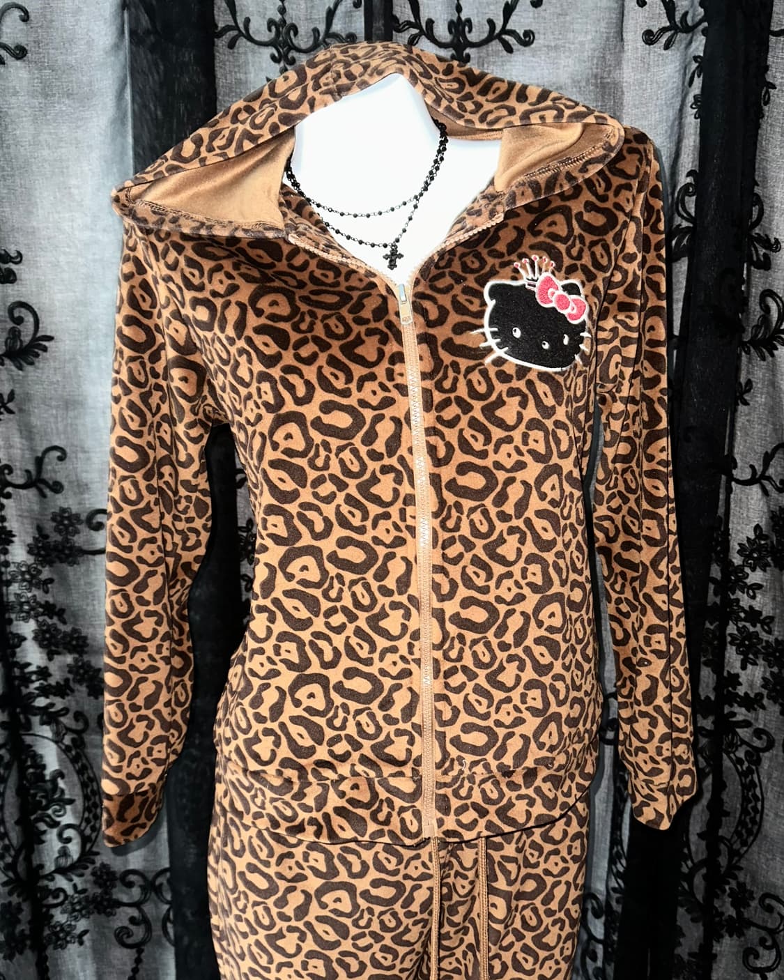 leopard sweat suit set up 상품이미지2