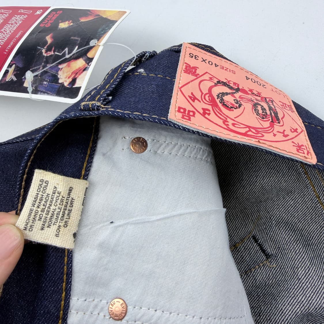 에비수 NO2 빅로고 데님쇼츠 반바지 새상품 상품이미지4