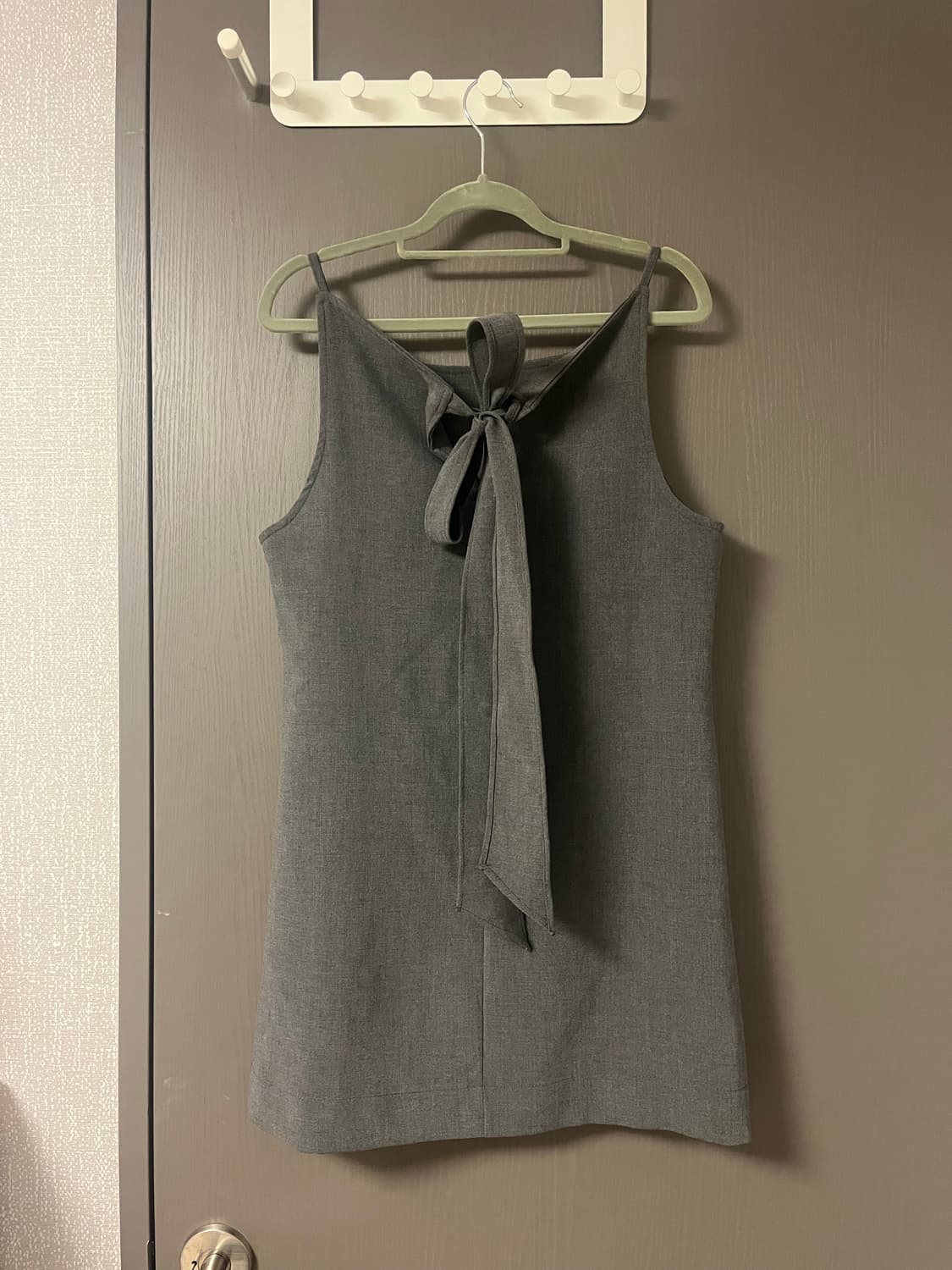 리본 그레이 원피스 상품이미지1