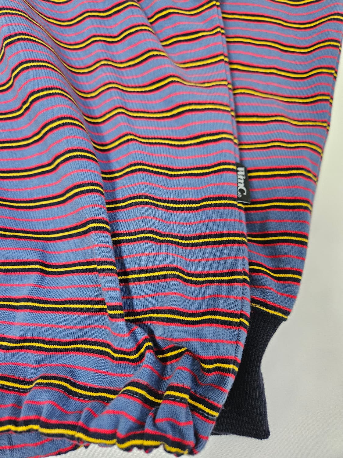 WMC 스트링 스프라이프 긴팔 카라티 PK 폴로 시티보이 빈티지 M 상품이미지4