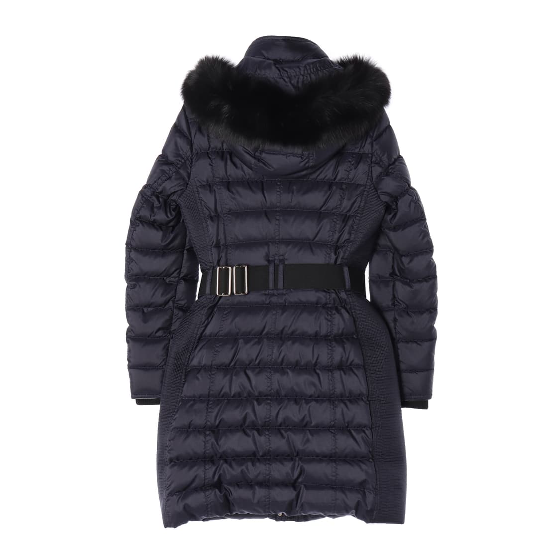 버버리 아비데일 벨티드 폭스 퍼 후드 다운 롱 패딩 상품이미지2