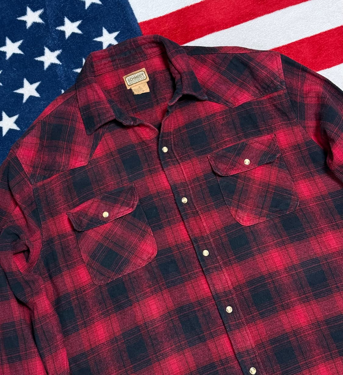 버팔로체크 플란넬 웨스턴 셔츠 SCHMIDT flannel shirt 상품이미지5