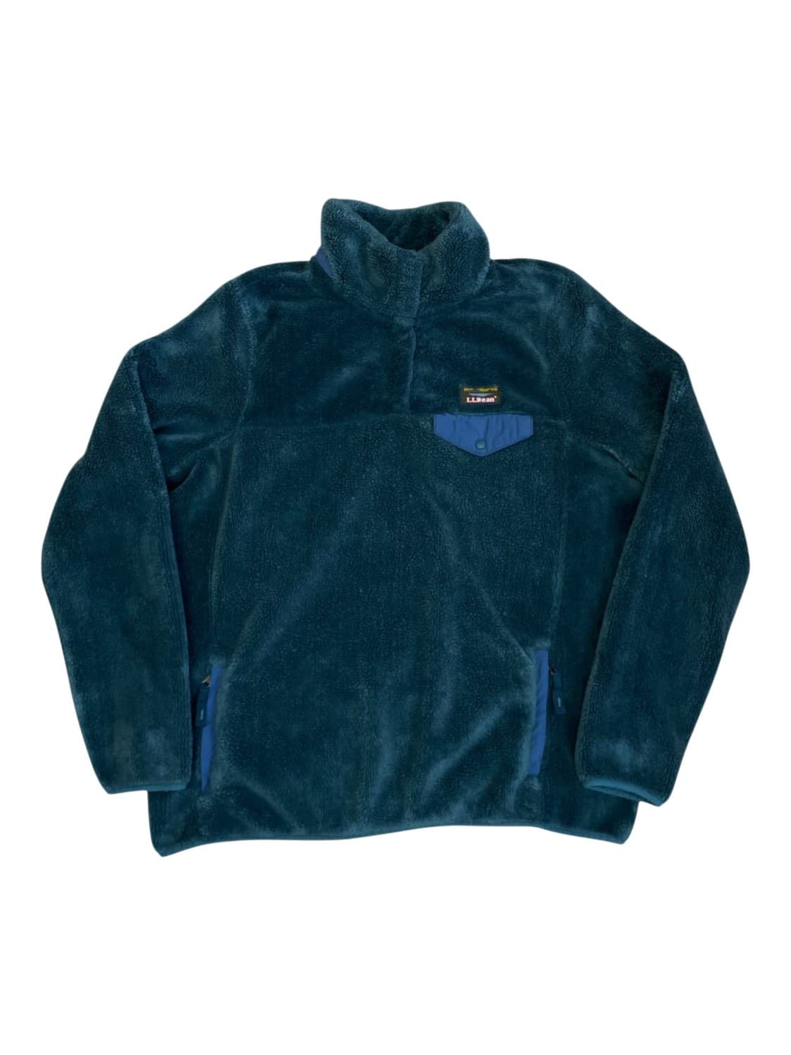 [S~M] 90s L.L.Bean 스냅 플리스 포켓 풀오버 후리스 자켓  상품이미지1