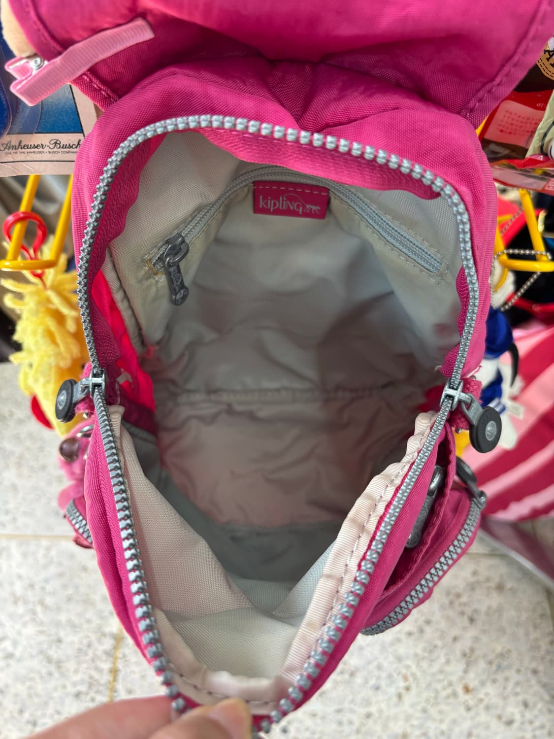 Vintage Deep Pink Kipling Mini Backpack 상품이미지5