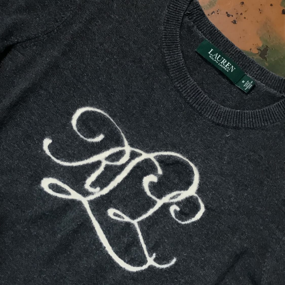 폴로랄프로렌 RLL 로고 차콜 코튼 니트 여성 55 사이즈 상품이미지4