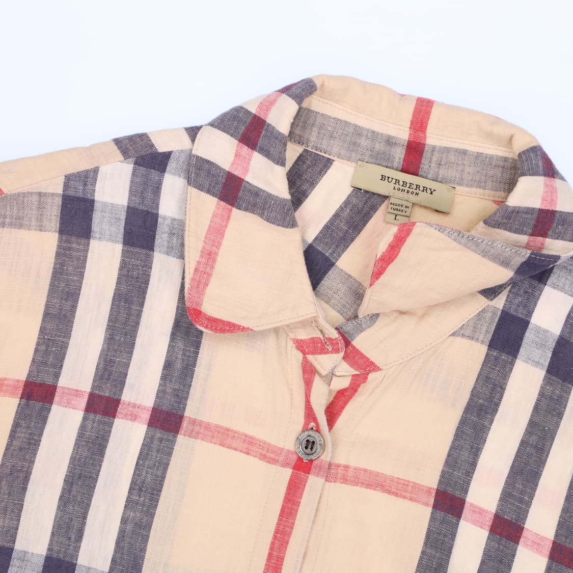 L 버버리 린넨 노바체크 셔츠 남방 0223M2 상품이미지2