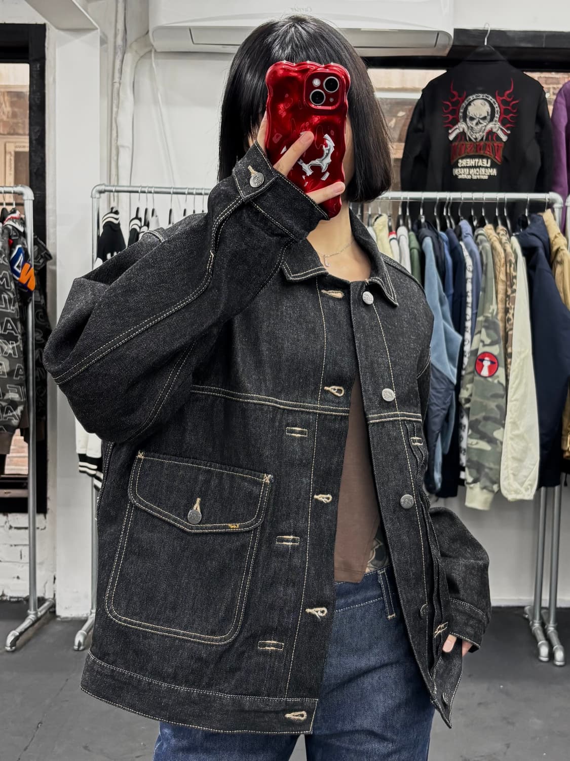 LEE 리 블랙 데님자켓 상품이미지2