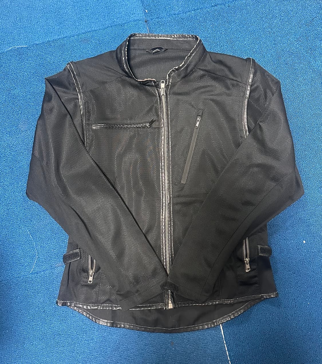 leather line point mesh jacket 상품이미지5