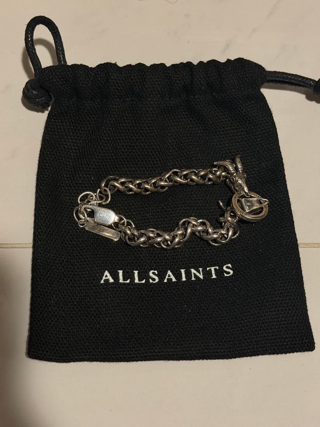 올세인츠 드래곤 체인 스털링 실버 팔찌 상품이미지4