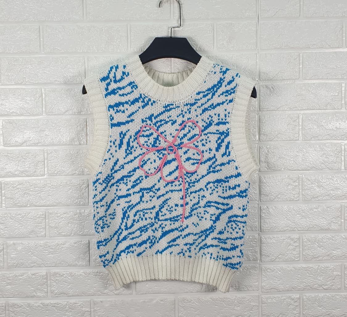 [S]자라 플라워자수 니트 베스트 상품이미지3