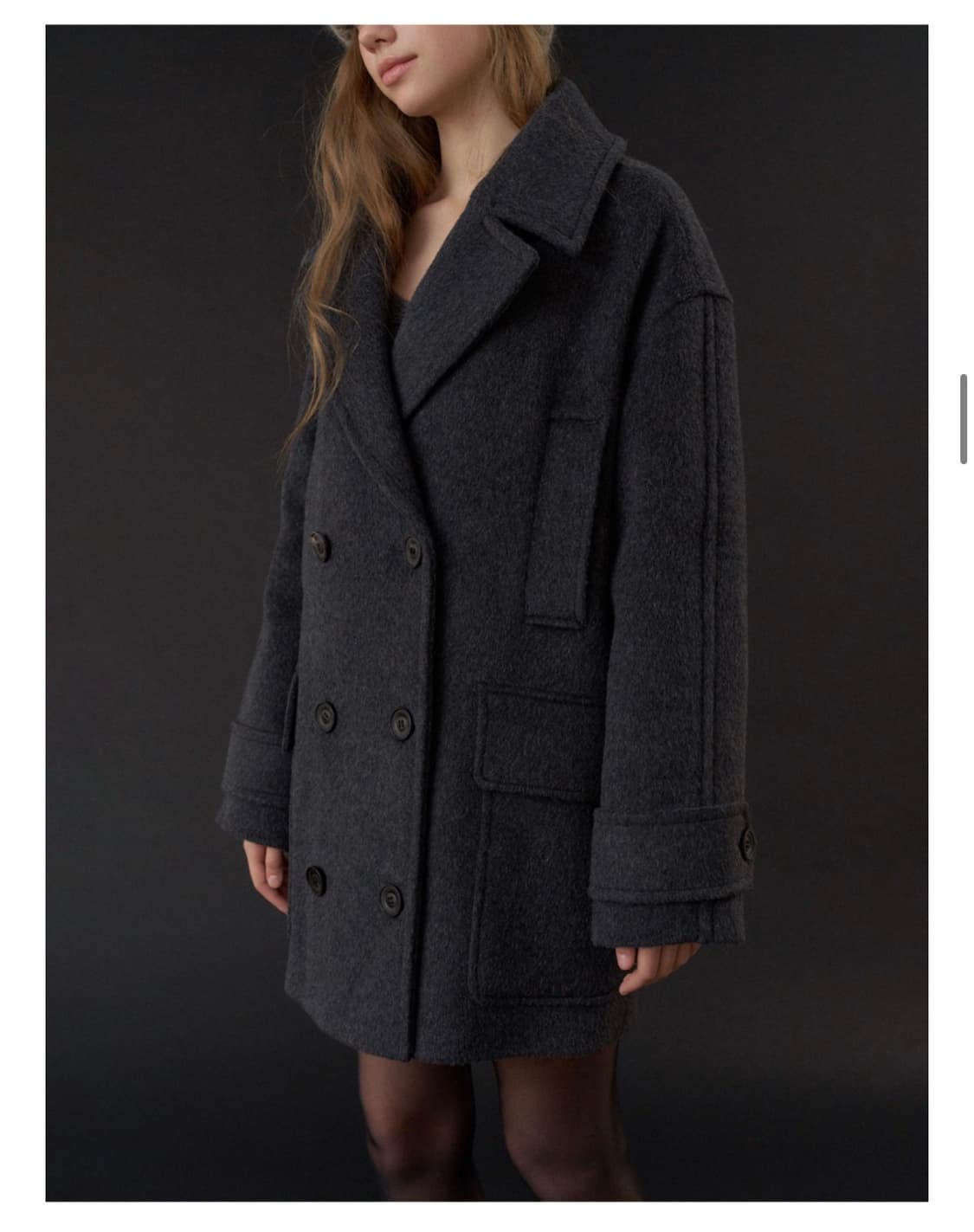 [헤더먼트] 하프코트 Classic carbon half coat 상품이미지6