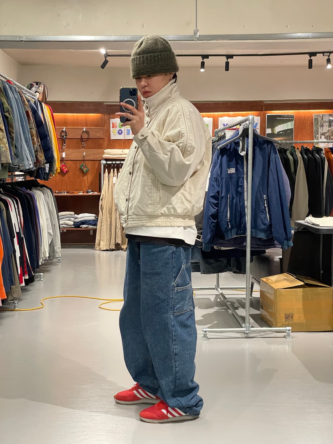 빈티지 크롭 야상 워크 자켓   상품이미지3