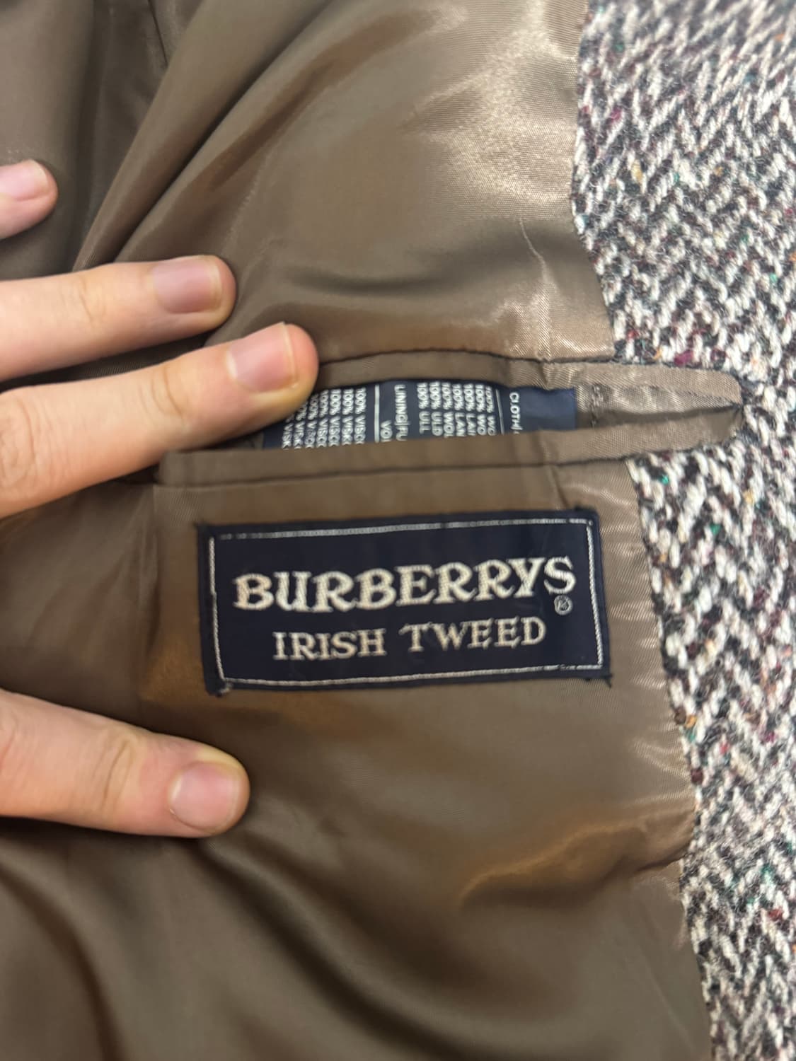(판매)80~90s 버버리 아이리쉬 트위드 코트 50R 상품이미지4