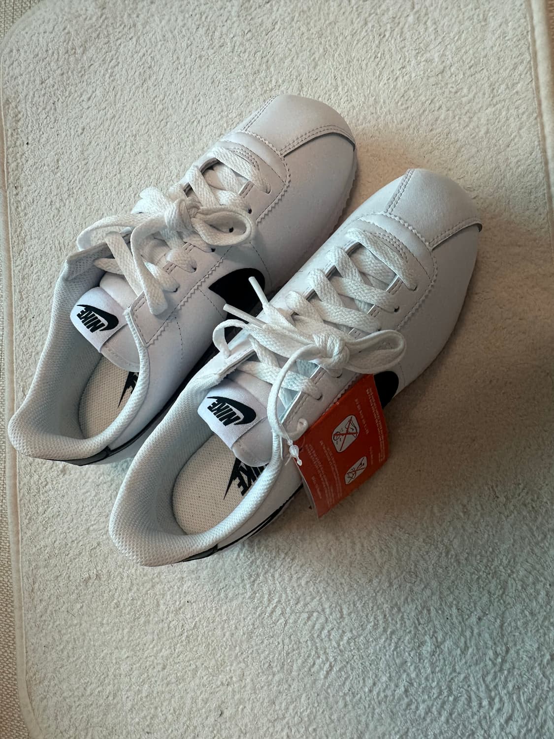 나이키 코르테즈 레더 화이트 블랙 250 상품이미지5