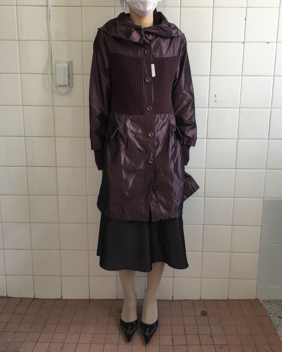 Thick neck line point glossy jacket 상품이미지1