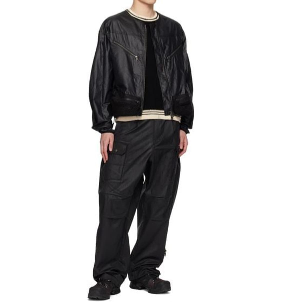 [s] 앤더슨벨 컨벡스 카라리스 크롭 재킷 자켓 바람막이 윈드러너 점퍼 상품이미지4