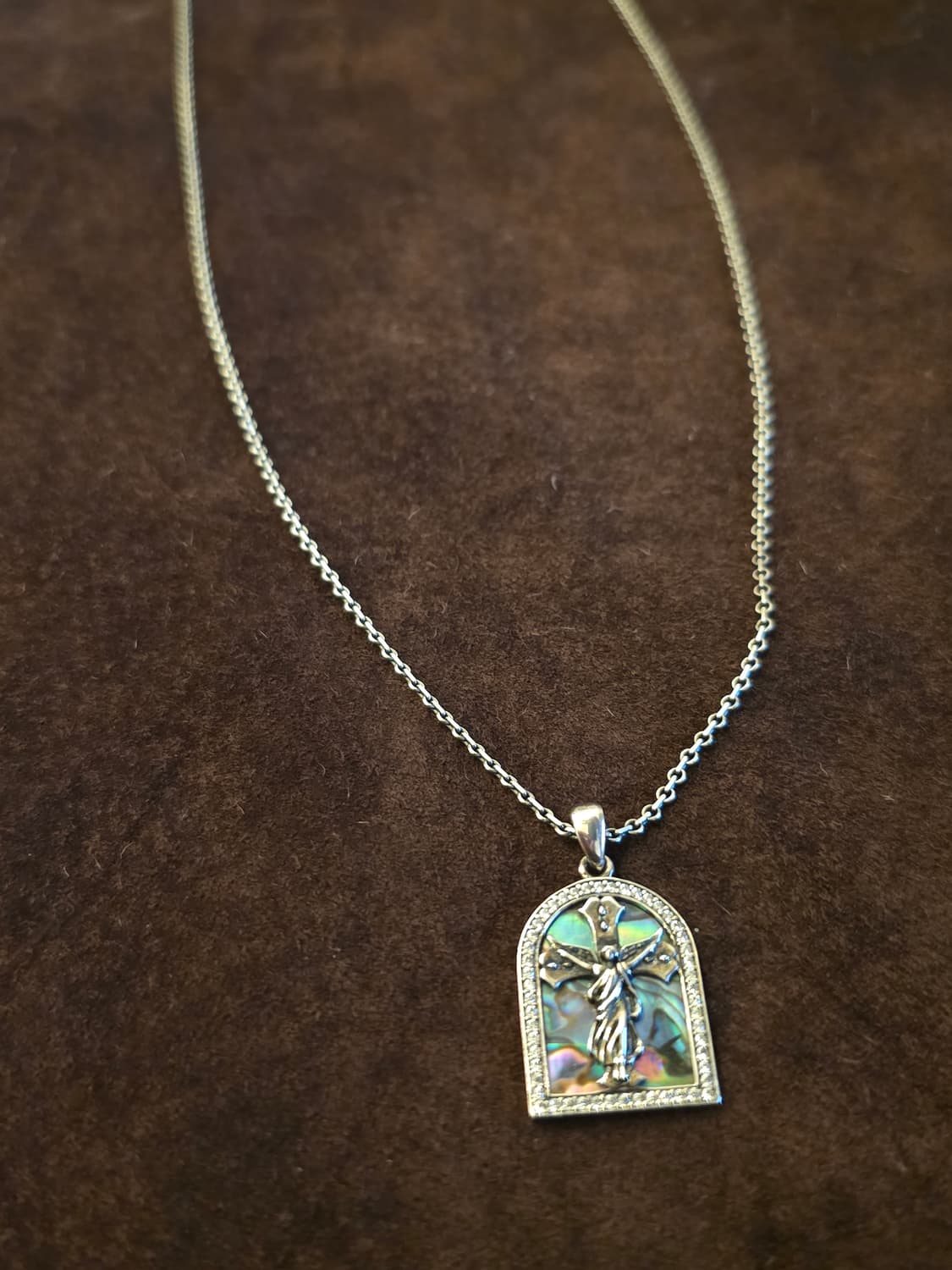 Silver925 shell 🐚 angel cross nacklace 상품이미지7