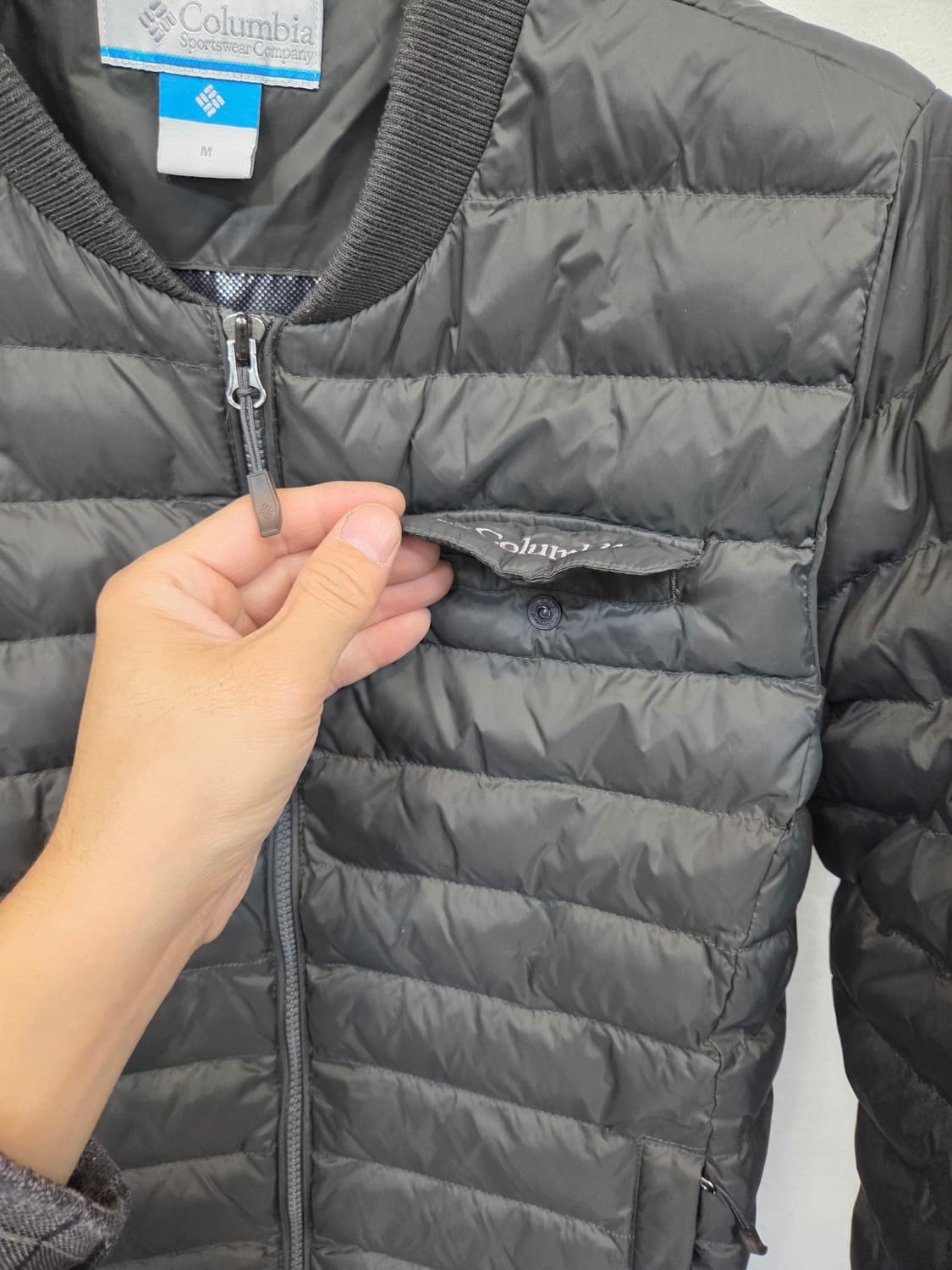 컬럼비아 경량패딩 다크그레이 m 상품이미지5