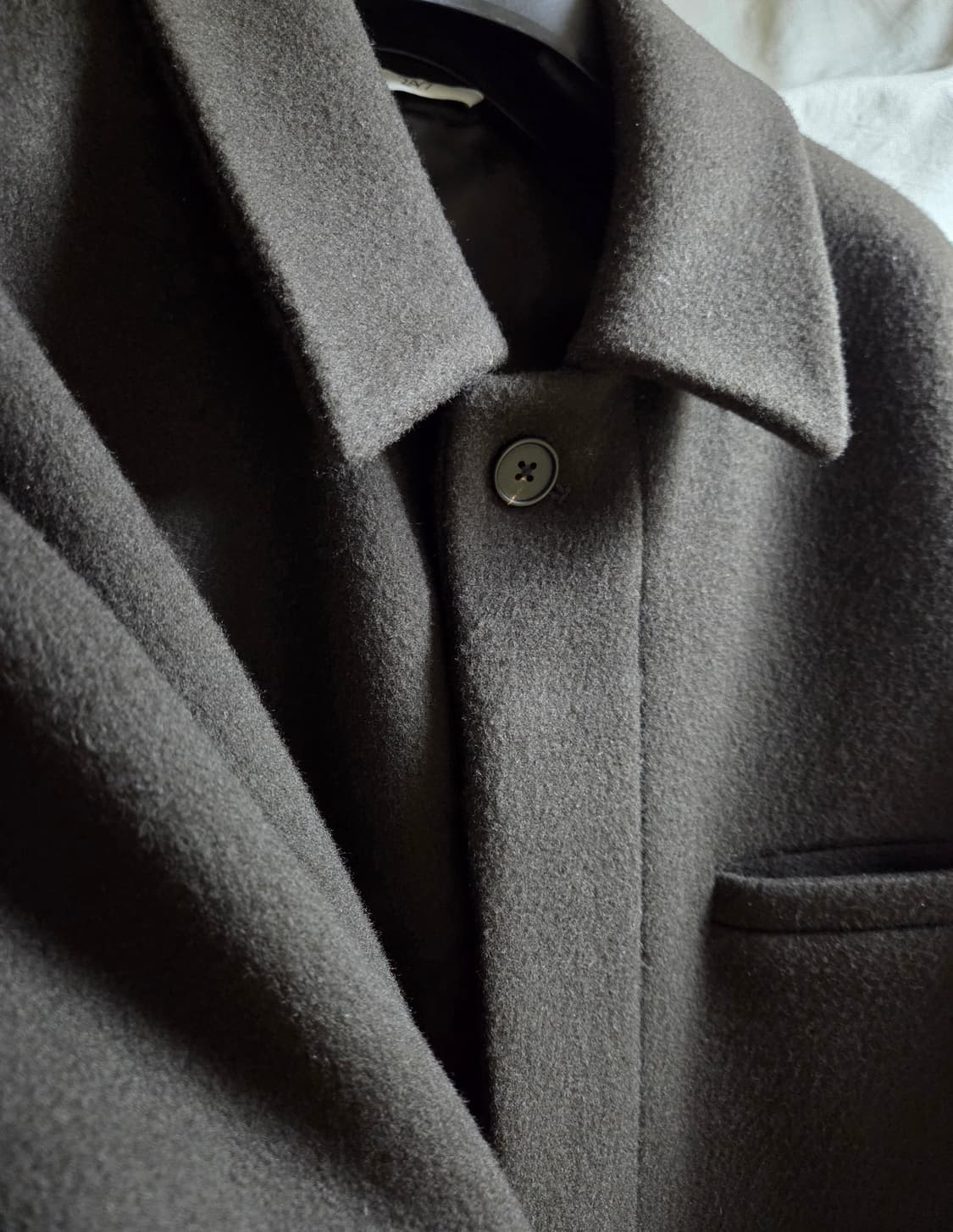 247시리즈 울 하프코트 다크브라운 XL 상품이미지5