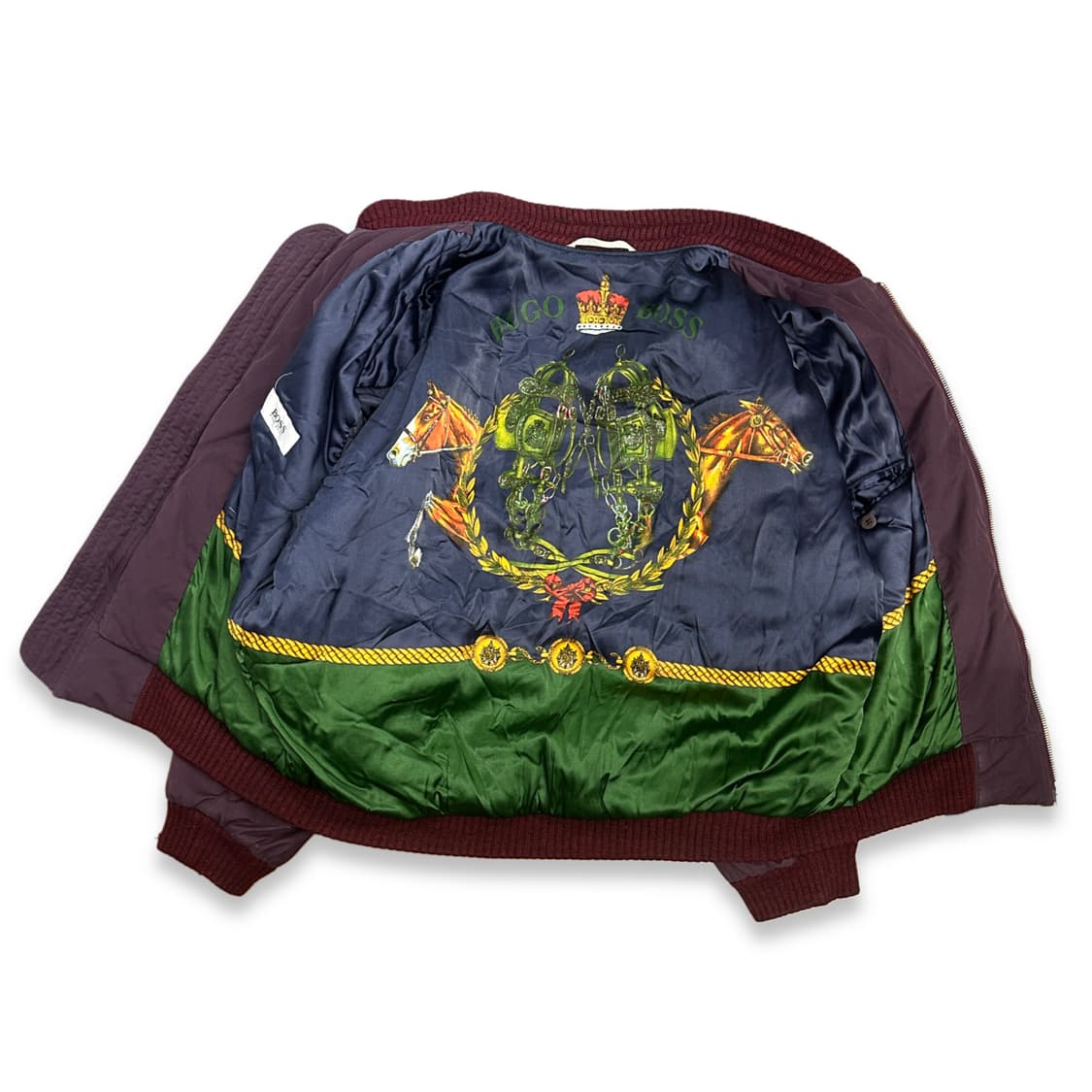 80s Hugo boss 봄버 자켓 XL 상품이미지3