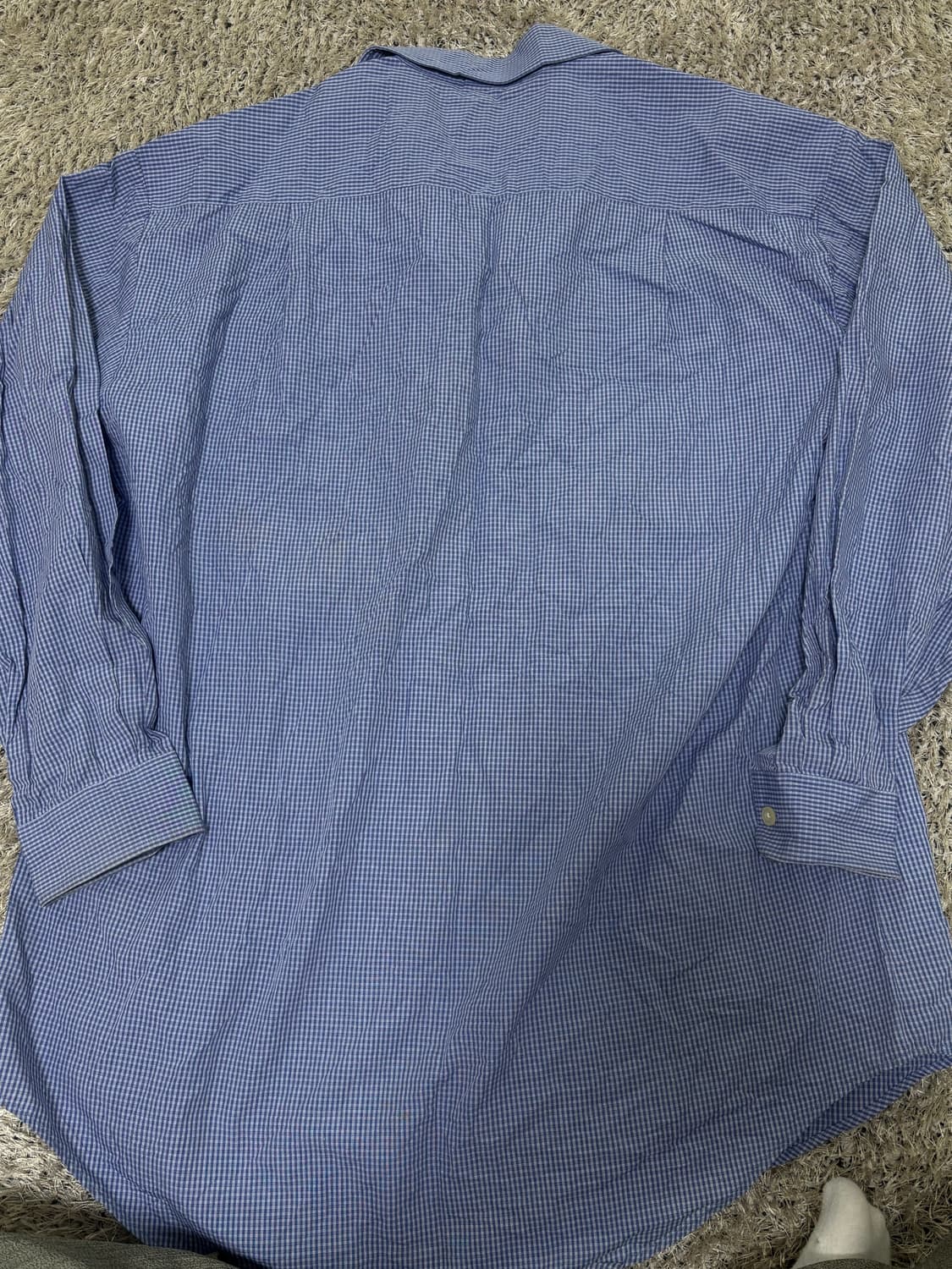 일본판 KRIZIA 체크 셔츠 사이즈 105 상품이미지6