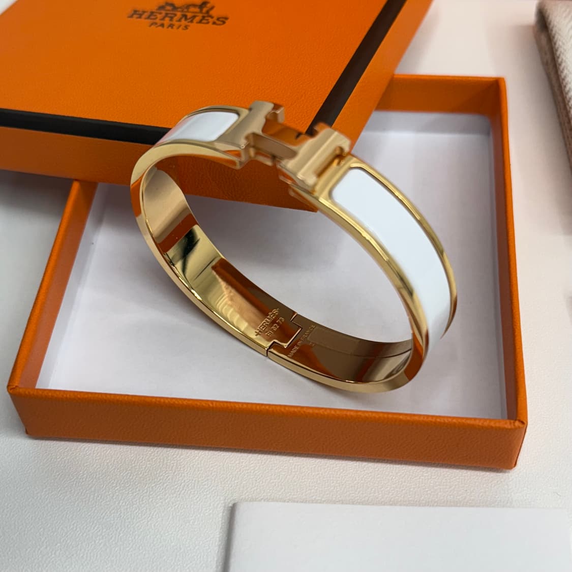 [GM] 에르메스 클릭아슈 화이트 로즈골드 상품이미지5