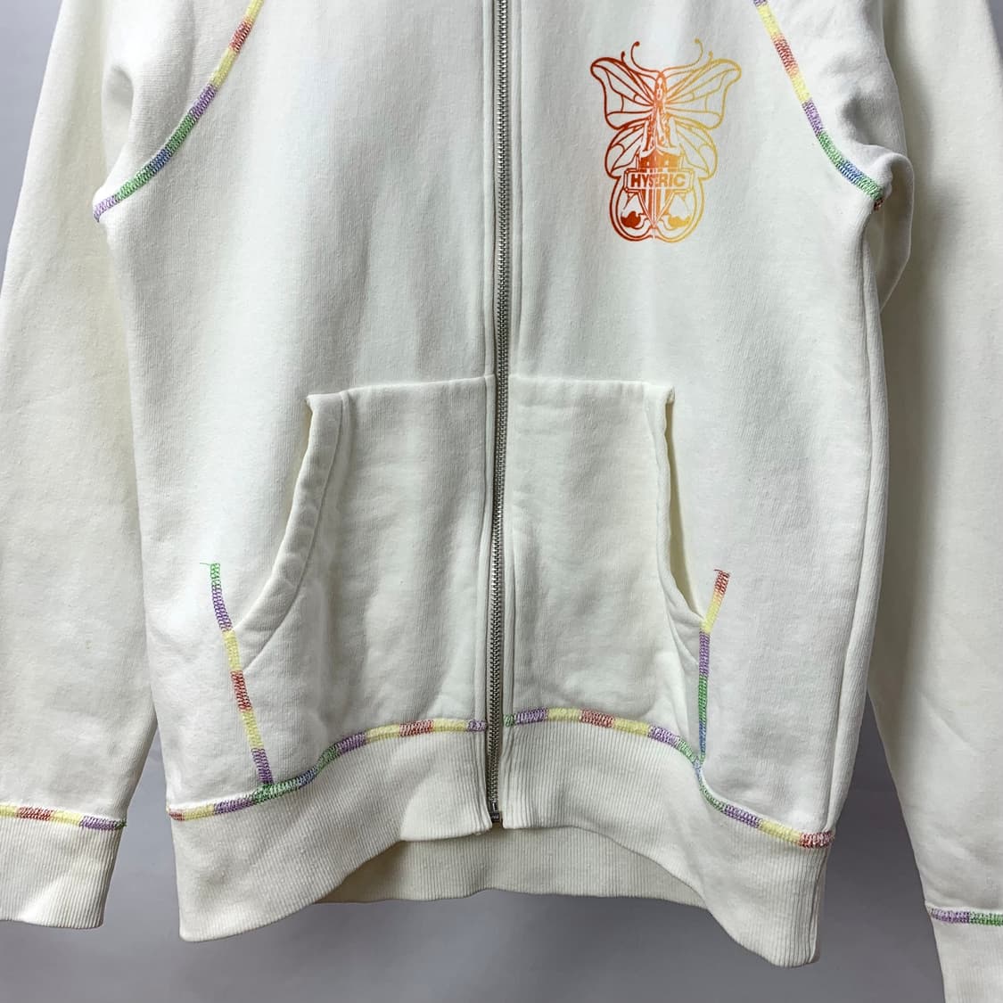 히스테릭 글래머 레인보우 스티치 후드집업 상품이미지3