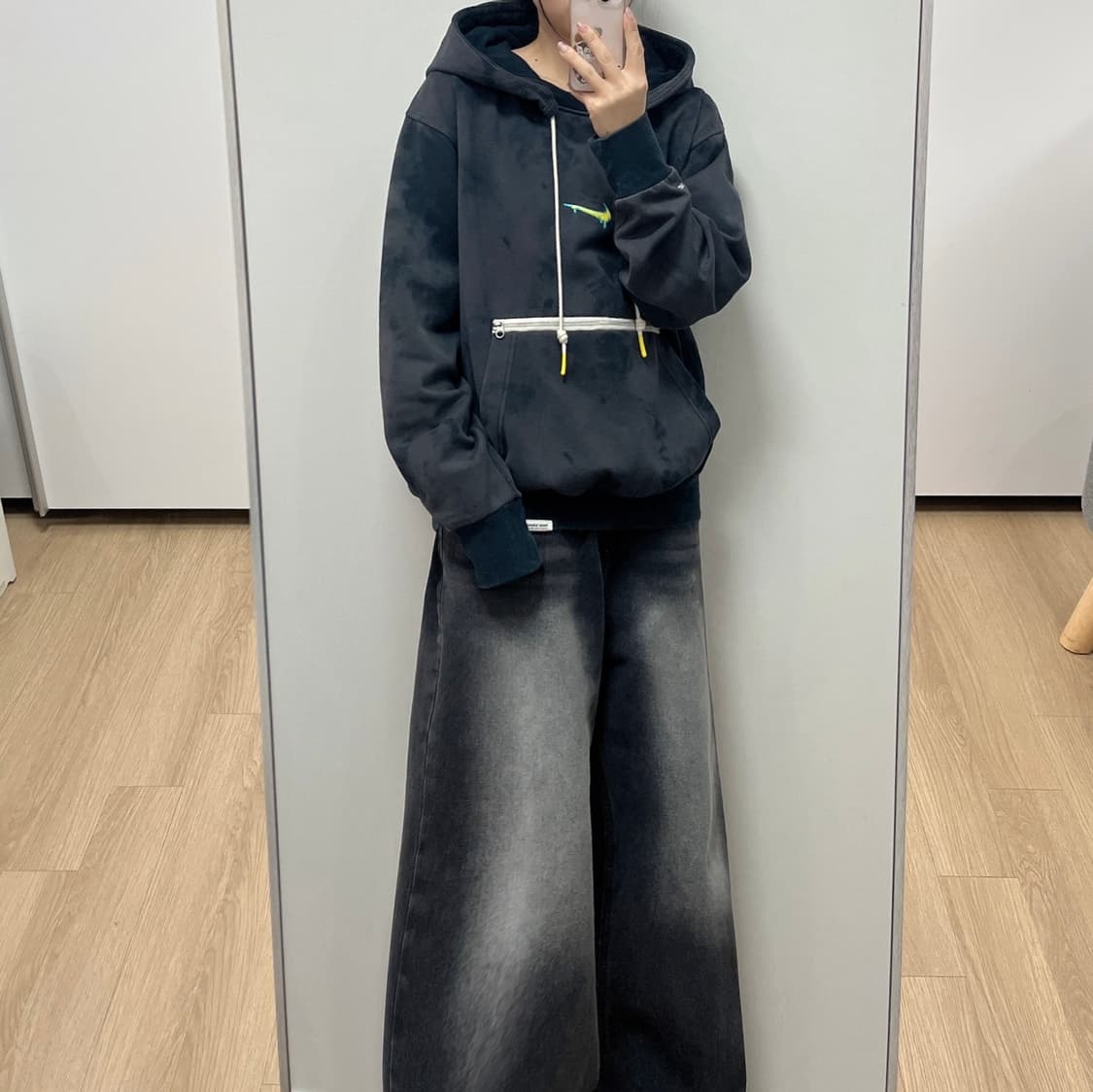 나이키 하드우드 백로고 다이 풀오버 후드티 상품이미지2