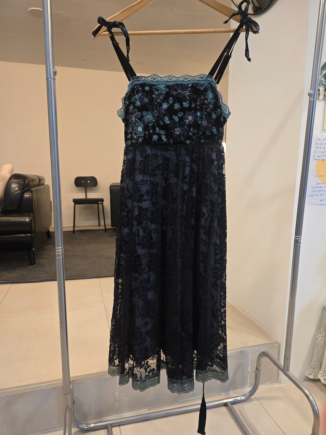 레이스끈 원피스 상품이미지1