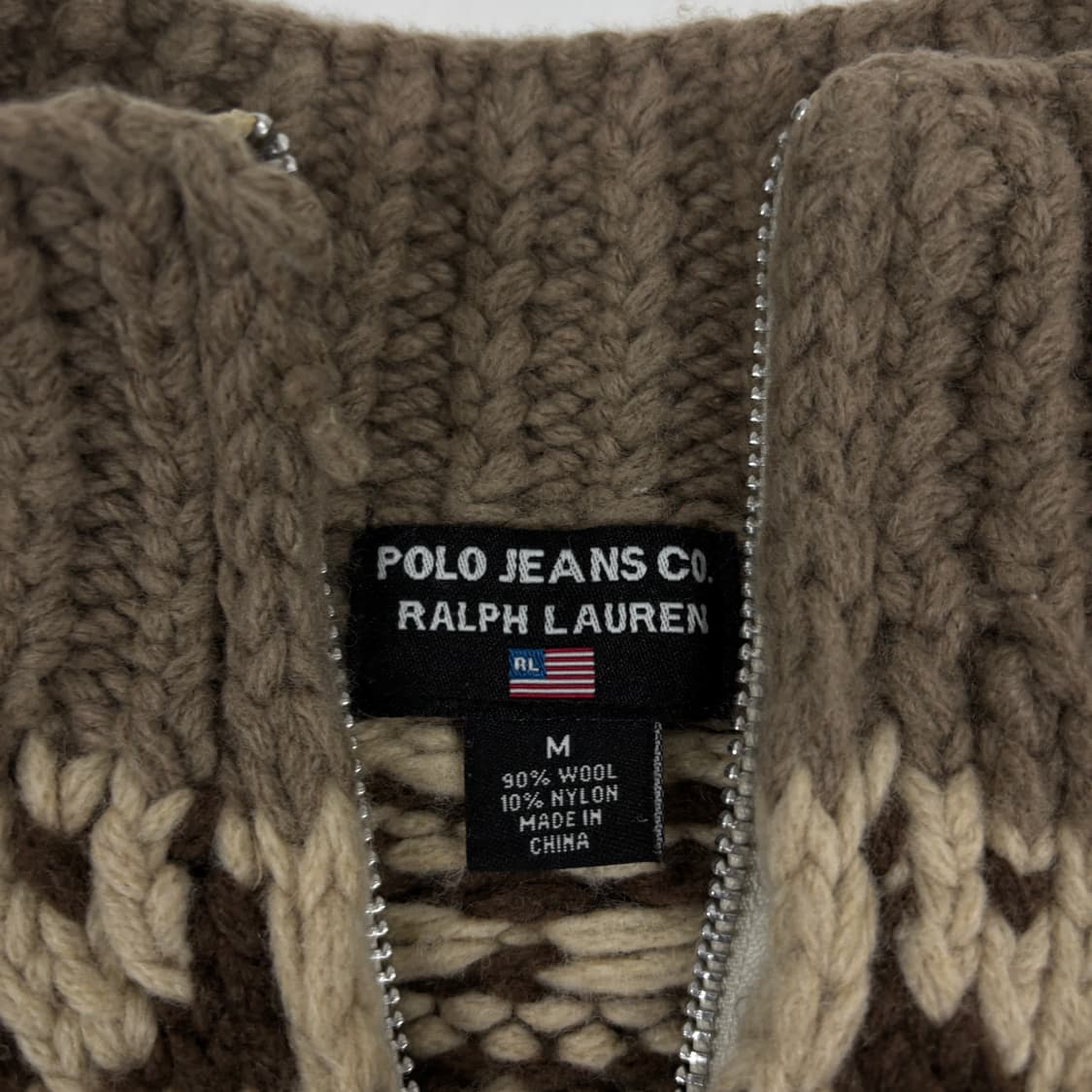 폴로 진스 성조기 코위찬 니트 집업 상품이미지8