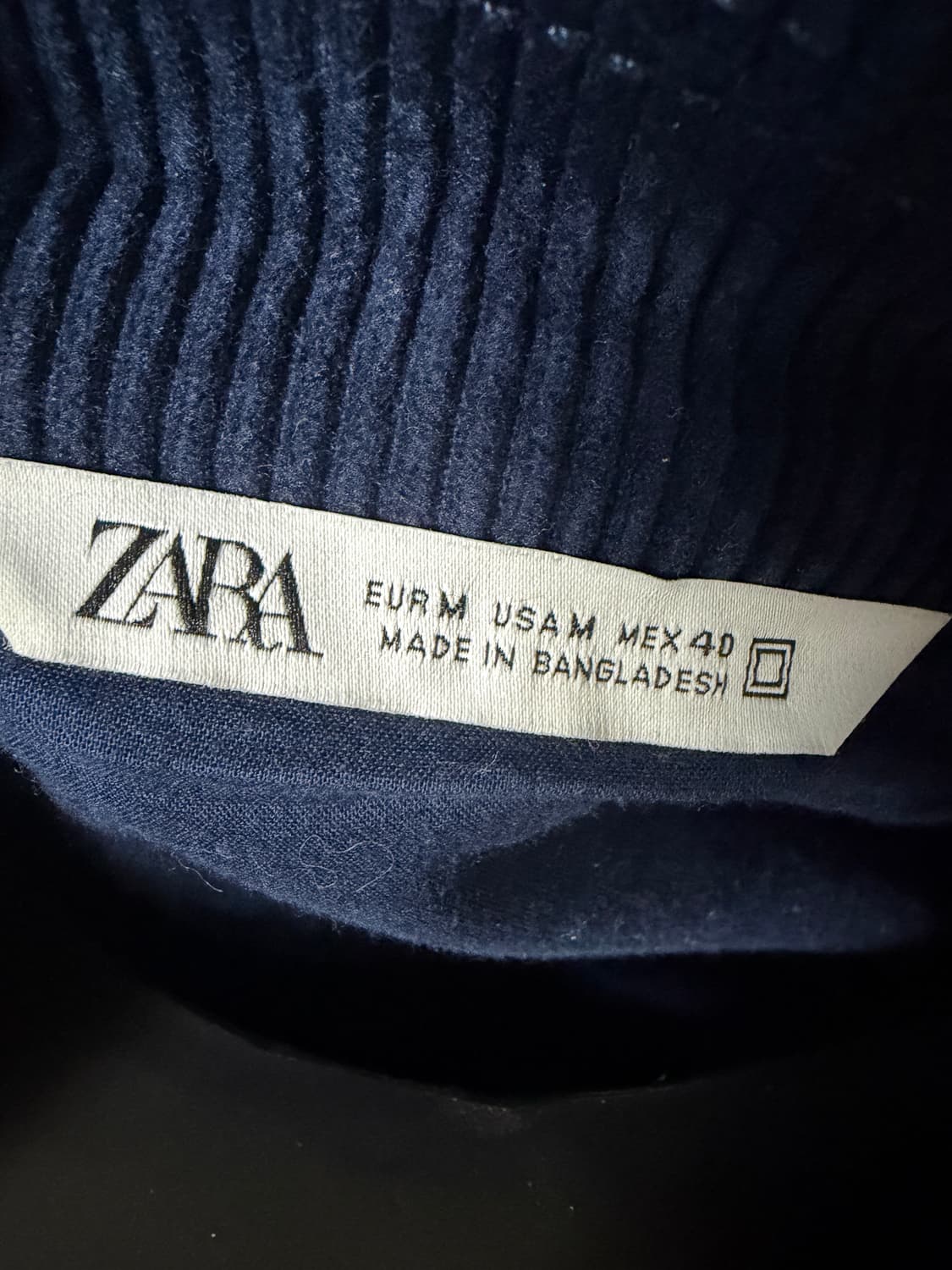 자라 코듀로이 블루종 자켓 상품이미지3