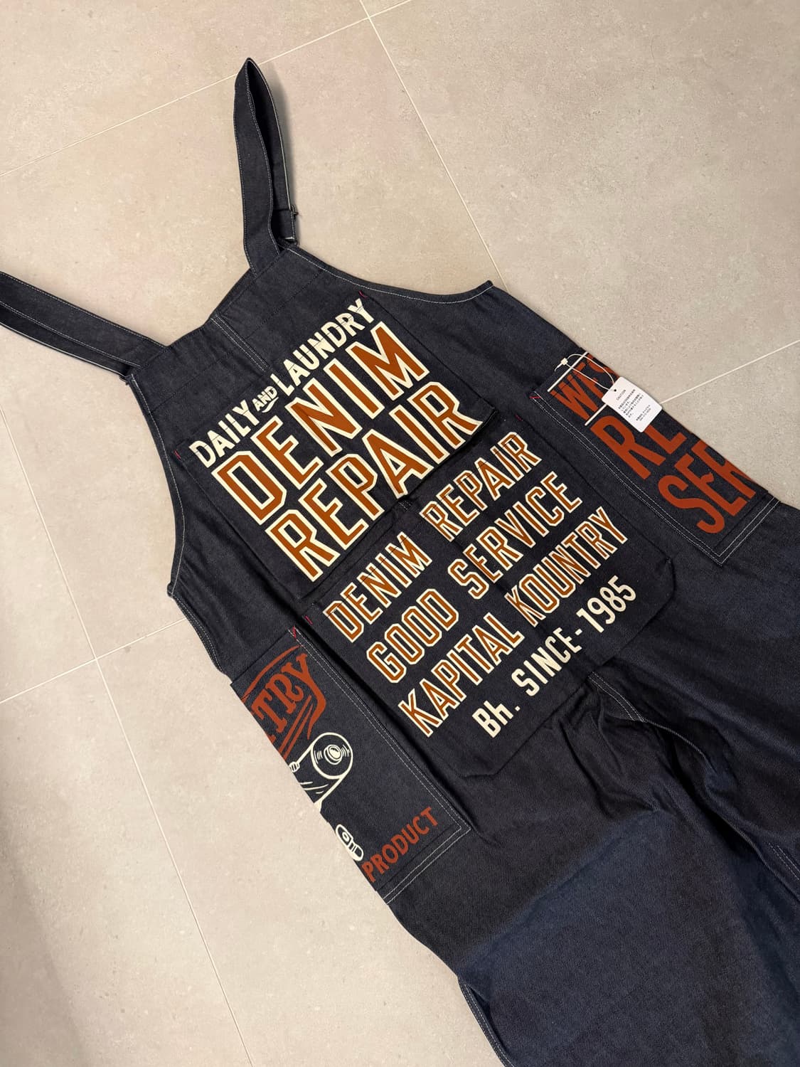 [ONE SIZE] 캐피탈 11.5온즈 데님 애드 오버롤 인디고 상품이미지7