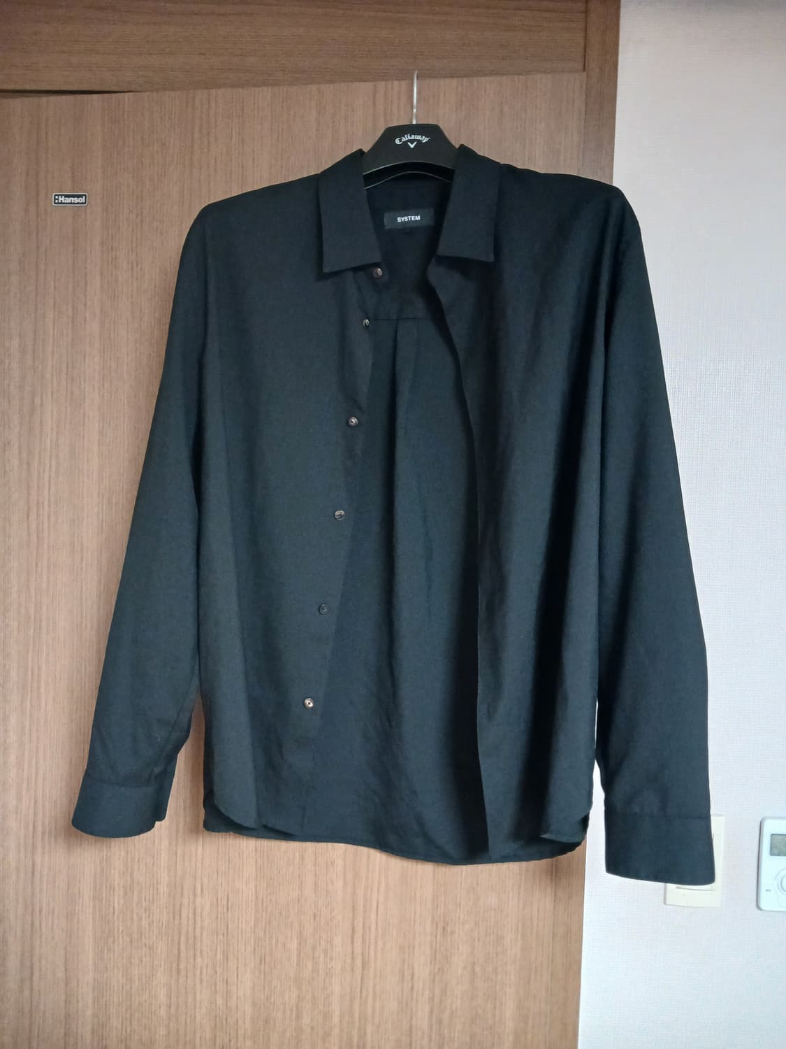 시스템옴므2024 남성 블랙 울 셔츠105 상품이미지5