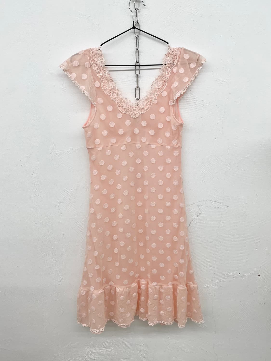 히메갸루 핑크 도트 레이스 슬립 상품이미지6