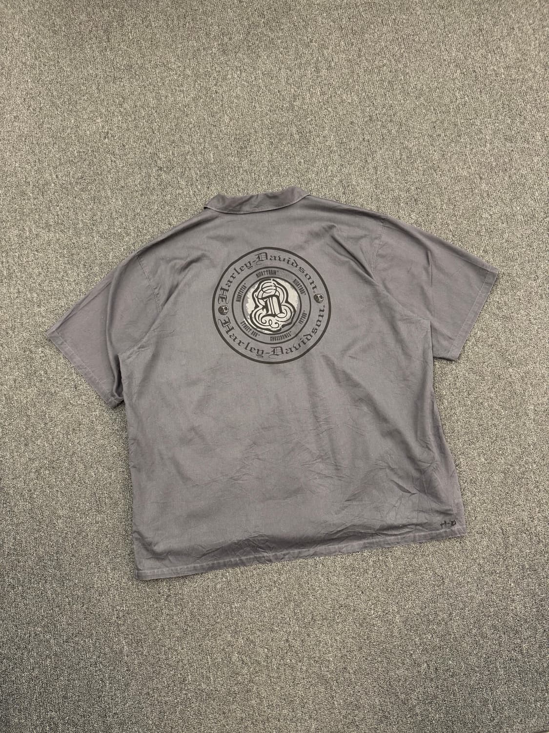 3XL)할리데이비슨 빈티지 로고 프린팅 반팔 셔츠 상품이미지7