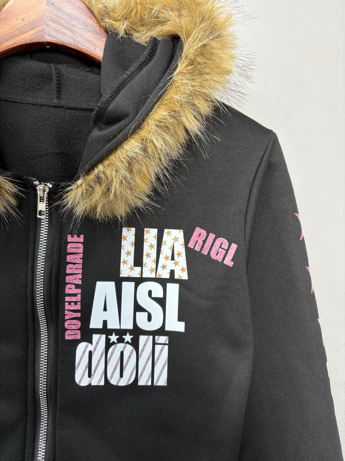 빈티지 y2k 퍼 후드귀 후드집업 A3095 상품이미지3