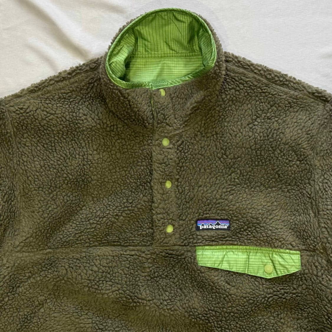 파타고니아 빈티지 글리세이드 리버시블 딥파일 신칠라 카키/그린 상품이미지2