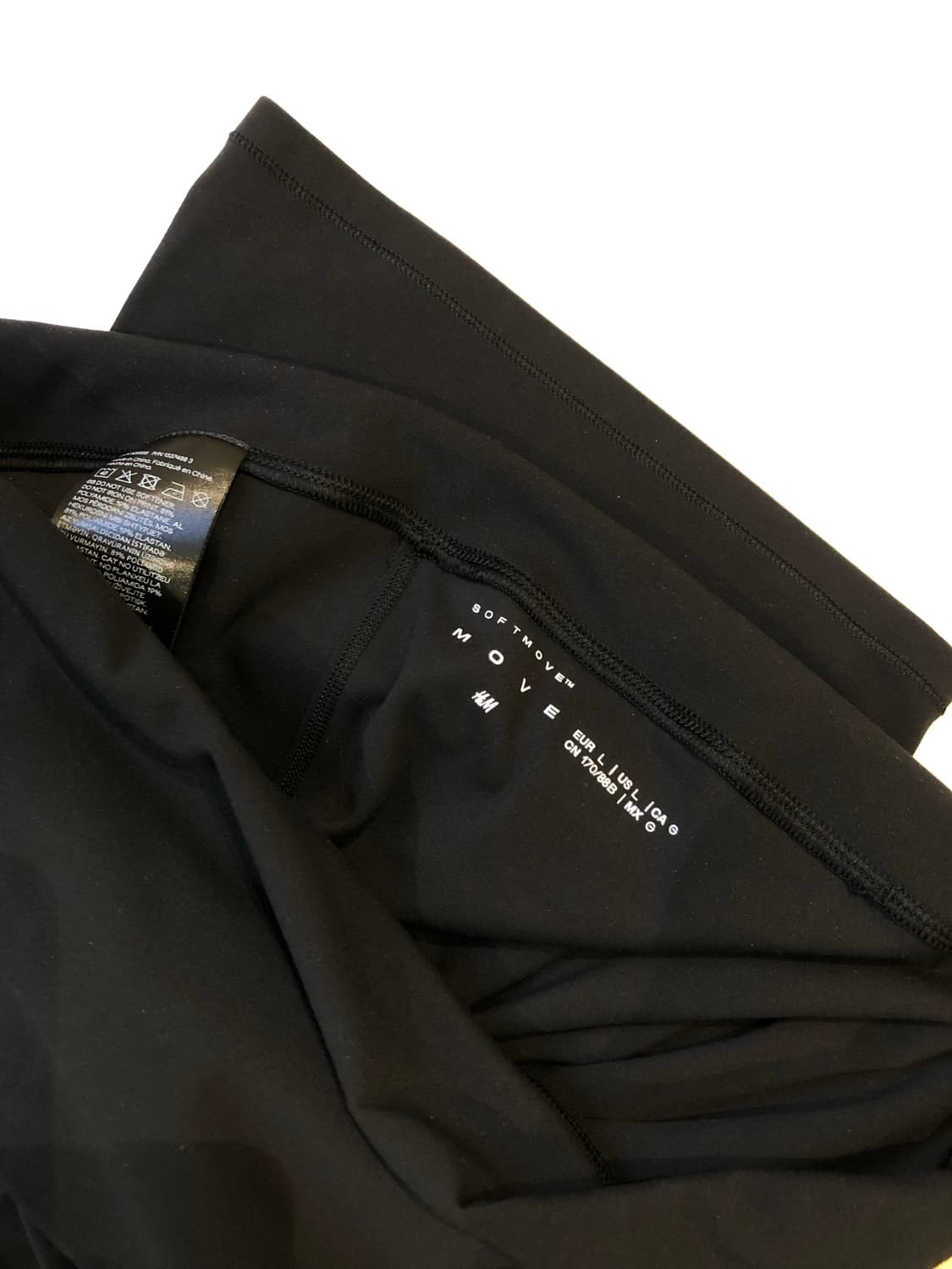 H&M FOLD-OVER 플레어 스포츠 레깅스 LYCRA® 블랙 L 상품이미지6