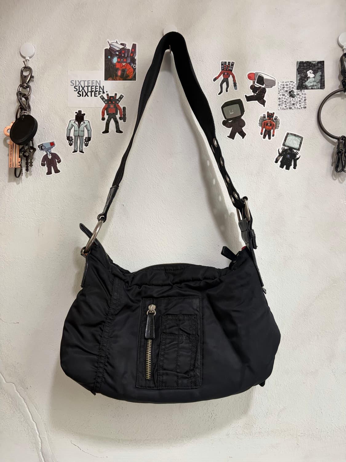 빈티지 블랙 숄더백 상품이미지2