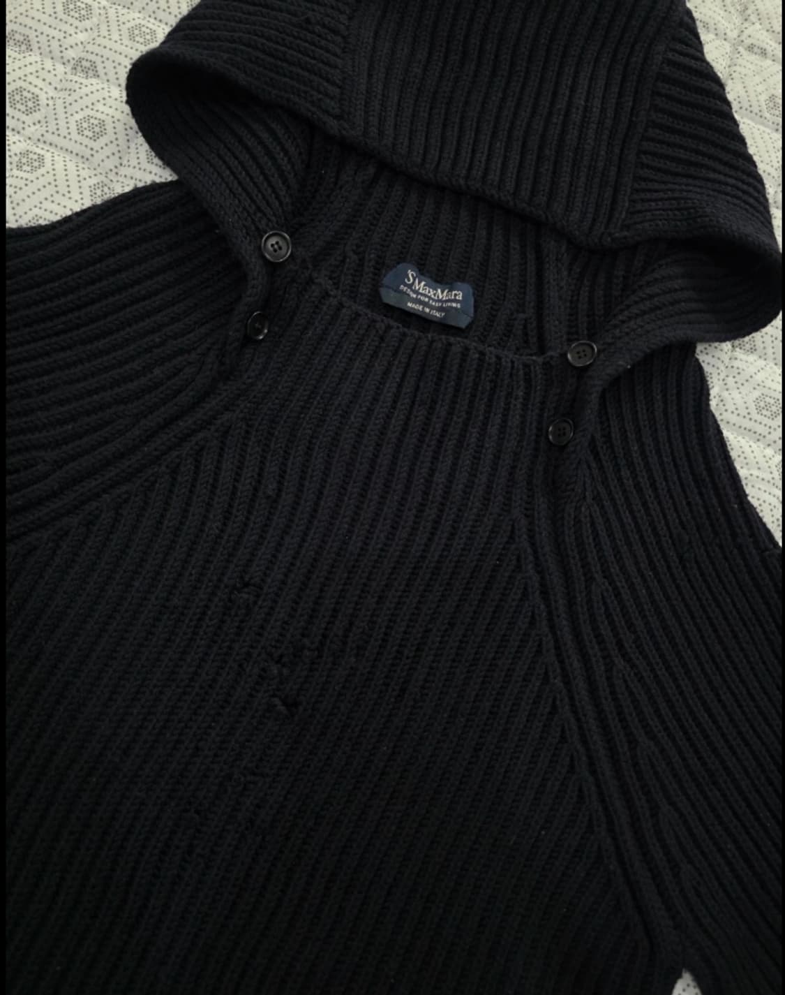 막스마라 MaxMara 블랙 니트 후드티 55 상품이미지3
